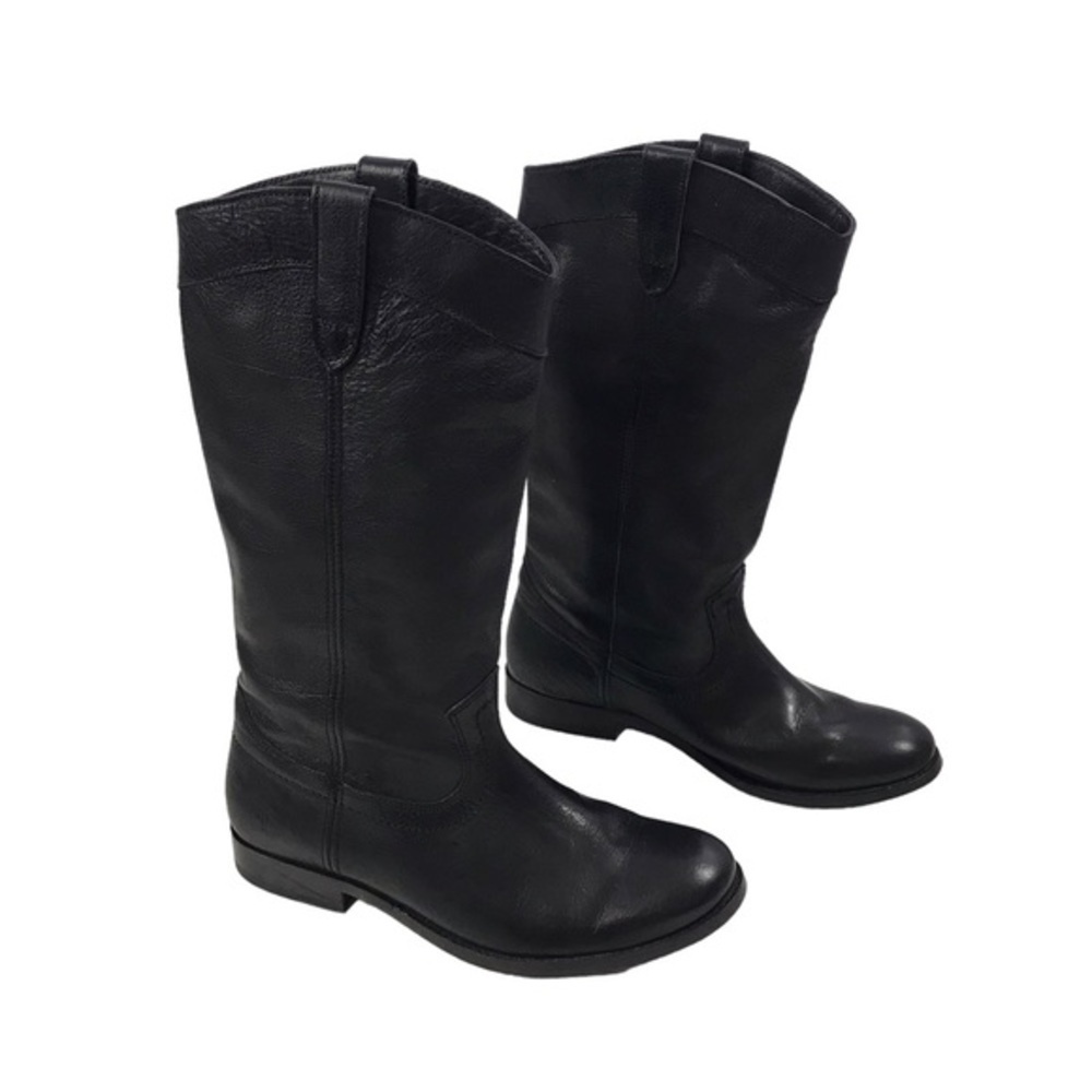 Frye Melissa Pull On Black Leather Boots 6.5 B